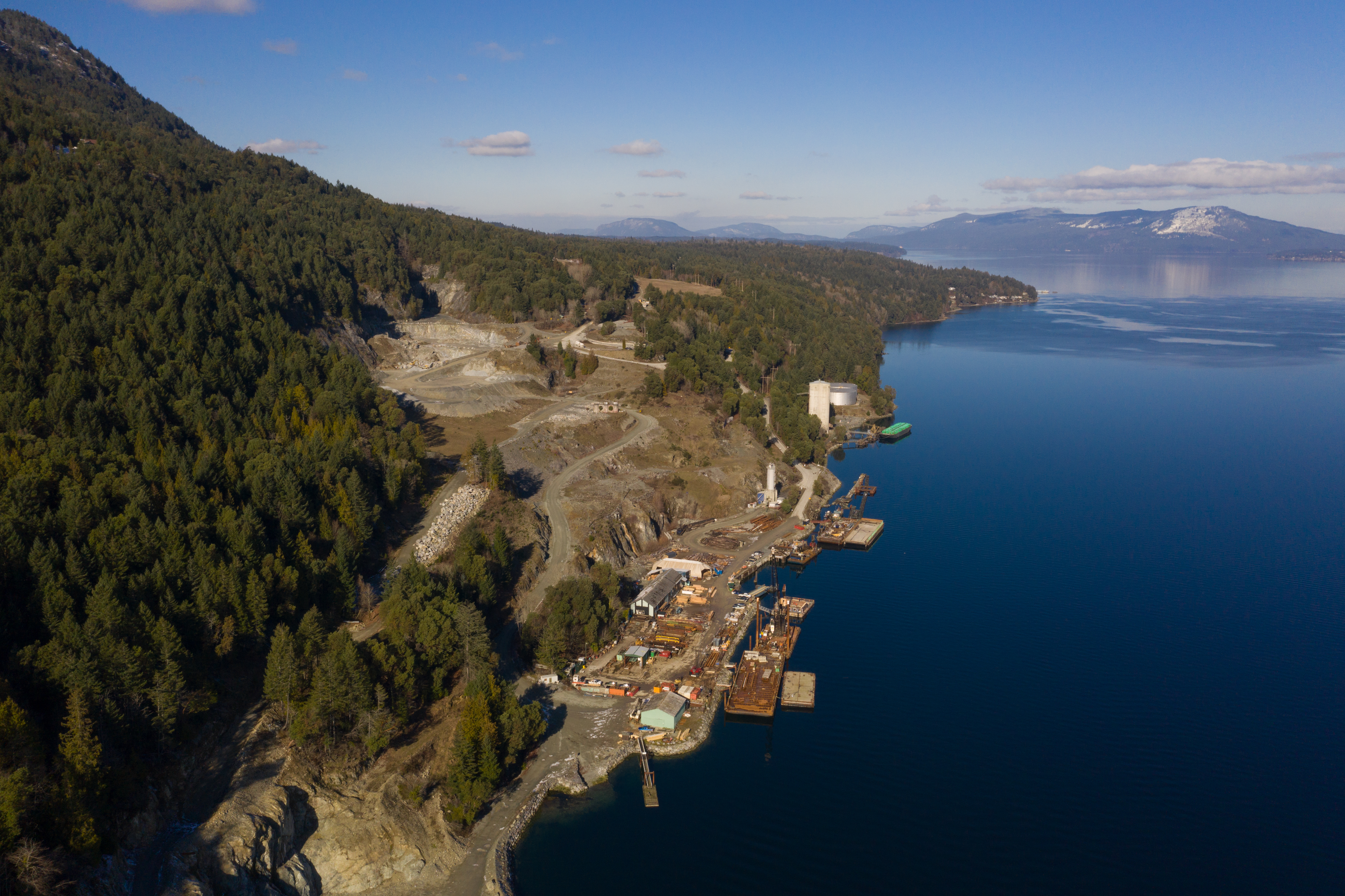 Barge ramp access at Bamberton